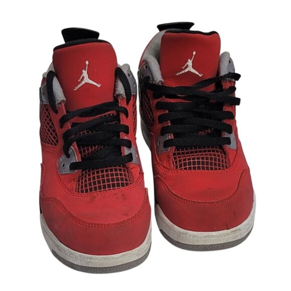 Kids Nike Jordan 4 Retro Toro Bravo High Top Sneakers 3Y Red Black